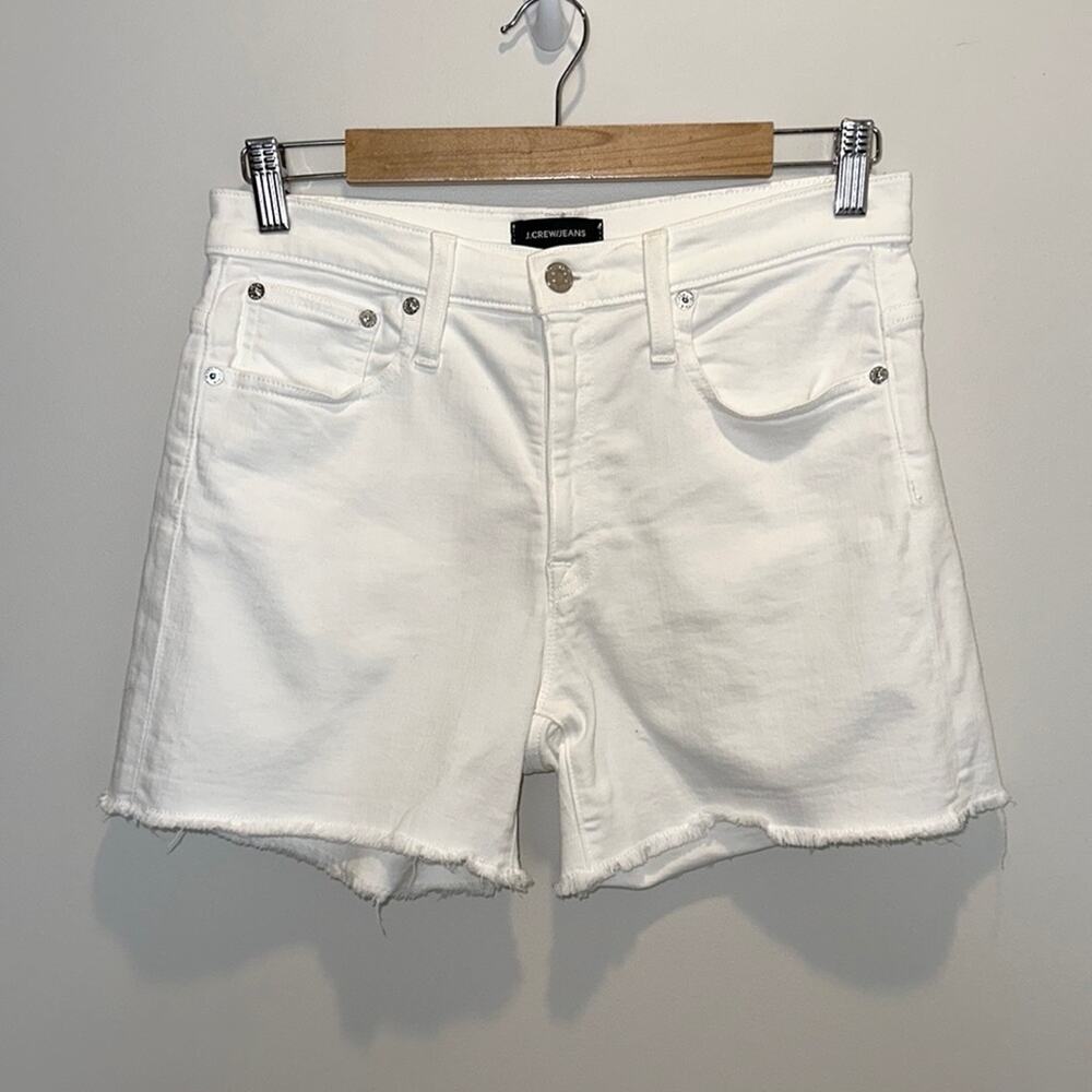 J. Crew Denim 4" Cut-Off Shorts in White - Picture 3 of 10
